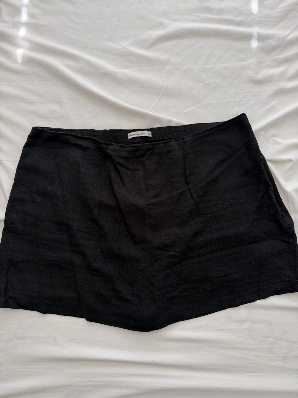 Abercrombie & Fitch Black Linen Mini Skort